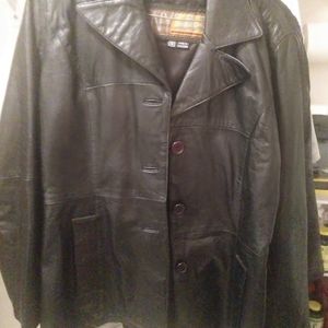 Women's NY Cargo black leather blazer, medium